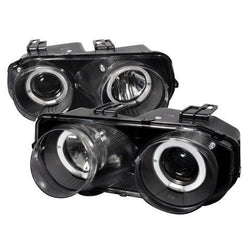 94-97 ACURA INTEGRA HEADLIGHT 2/4 DOORS DUAL HALO PROJECTOR BLACK